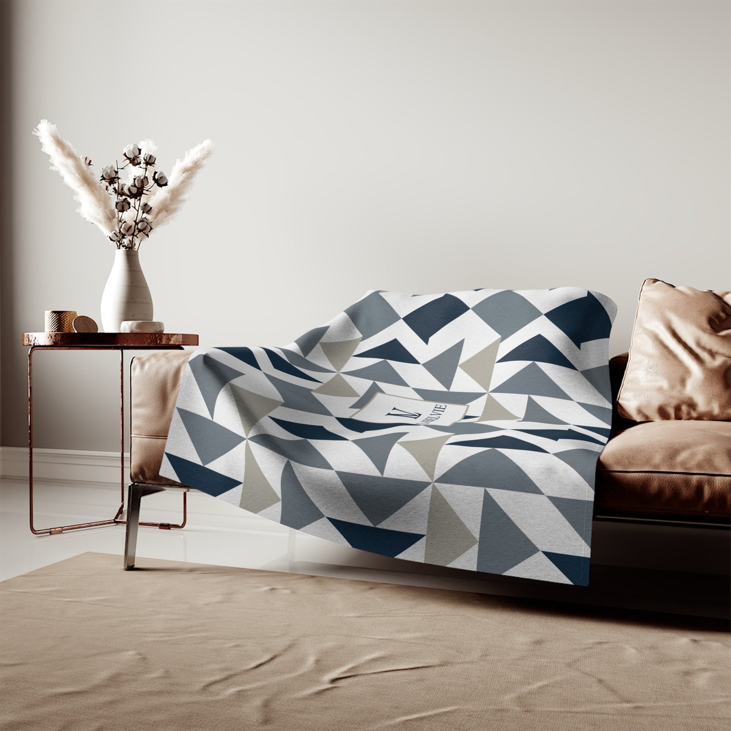 Cozy Geometric Sweatshirt Blanket, Perfect for Snuggling, Home Decor, Gift for Her, Warm Throw Blanket, Living Room Essentials