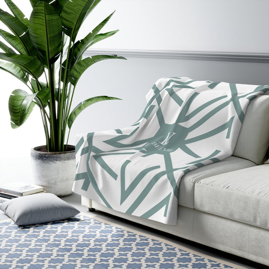 Cozy Modern Sherpa Fleece Blanket for Home, Stylish Decor, Comfort Gift, All-Season Use, Perfect for Relaxing & Cozy Nights