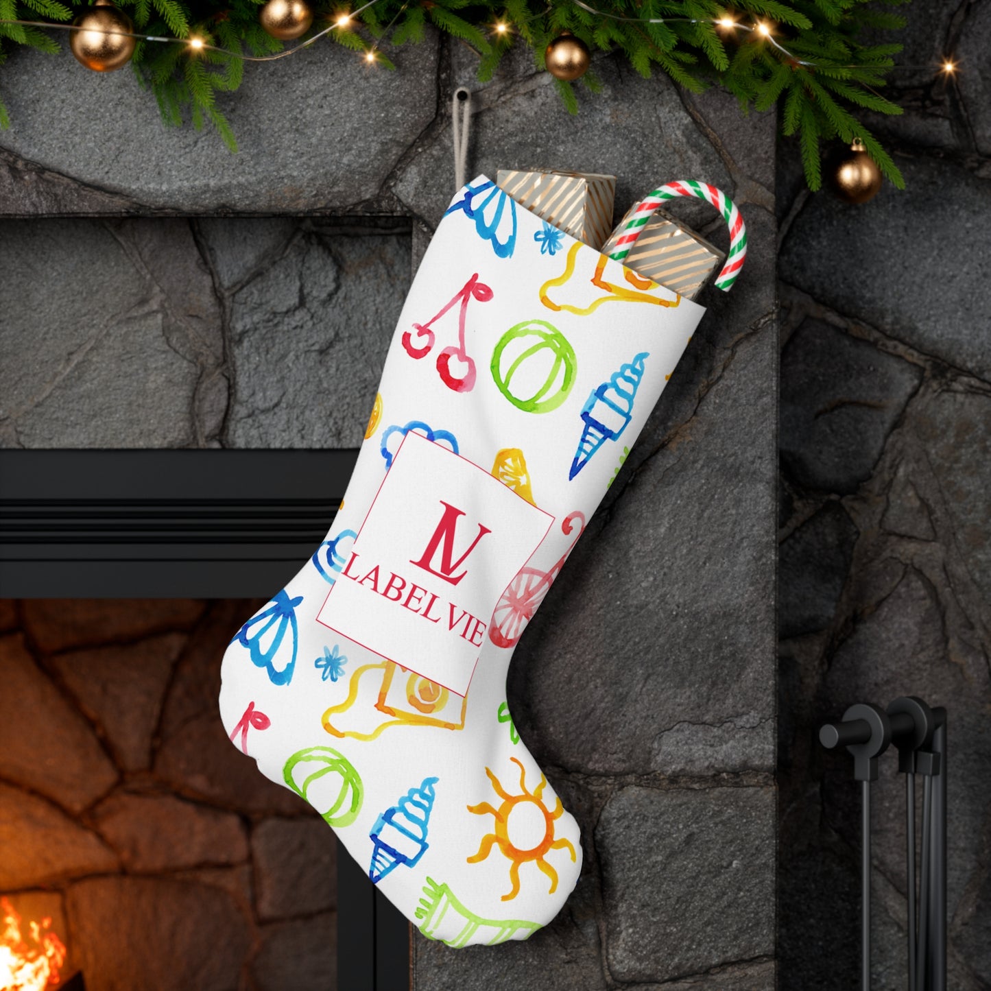 Colorful Holiday Stocking, Personalized Christmas Stocking, Festive Decor, Kids' Christmas Gift, Fun Holiday Tradition, Vibrant Stockings
