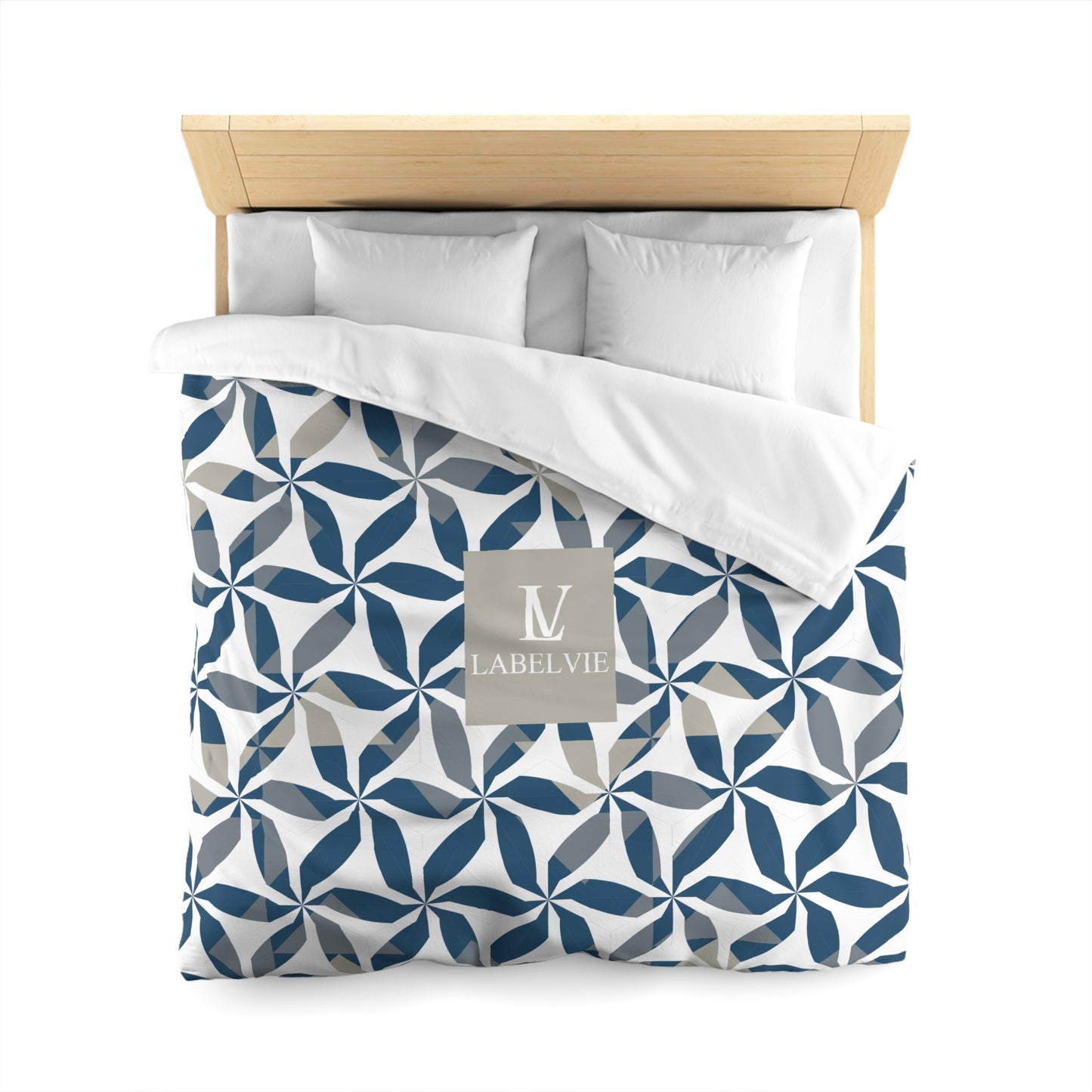 Elegant Microfiber Duvet Cover with Geometric Pattern, Bedding Essentials, Home Décor, Gift for Housewarming, Modern Bedroom