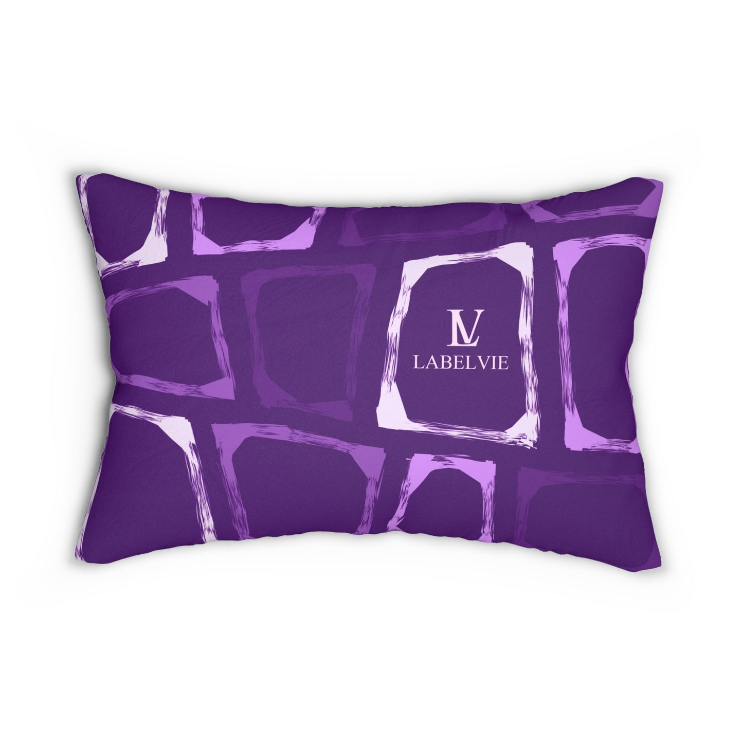 Decorative Lumbar Pillow, Cozy Home Accent, Gift for Housewarming, Modern Decor, Purple Abstract Design, Couch Cushion, Relaxation