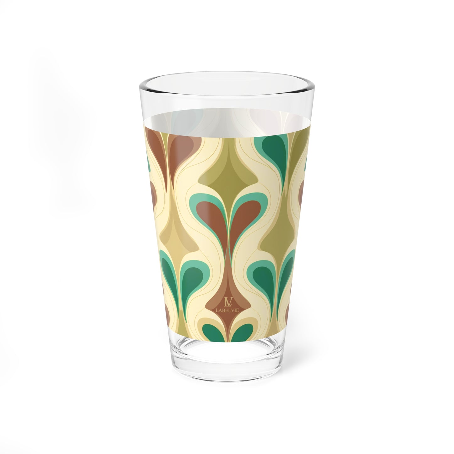 Retro Chic Mixing Glass, 16oz – Stylish Drinkware for Entertaining