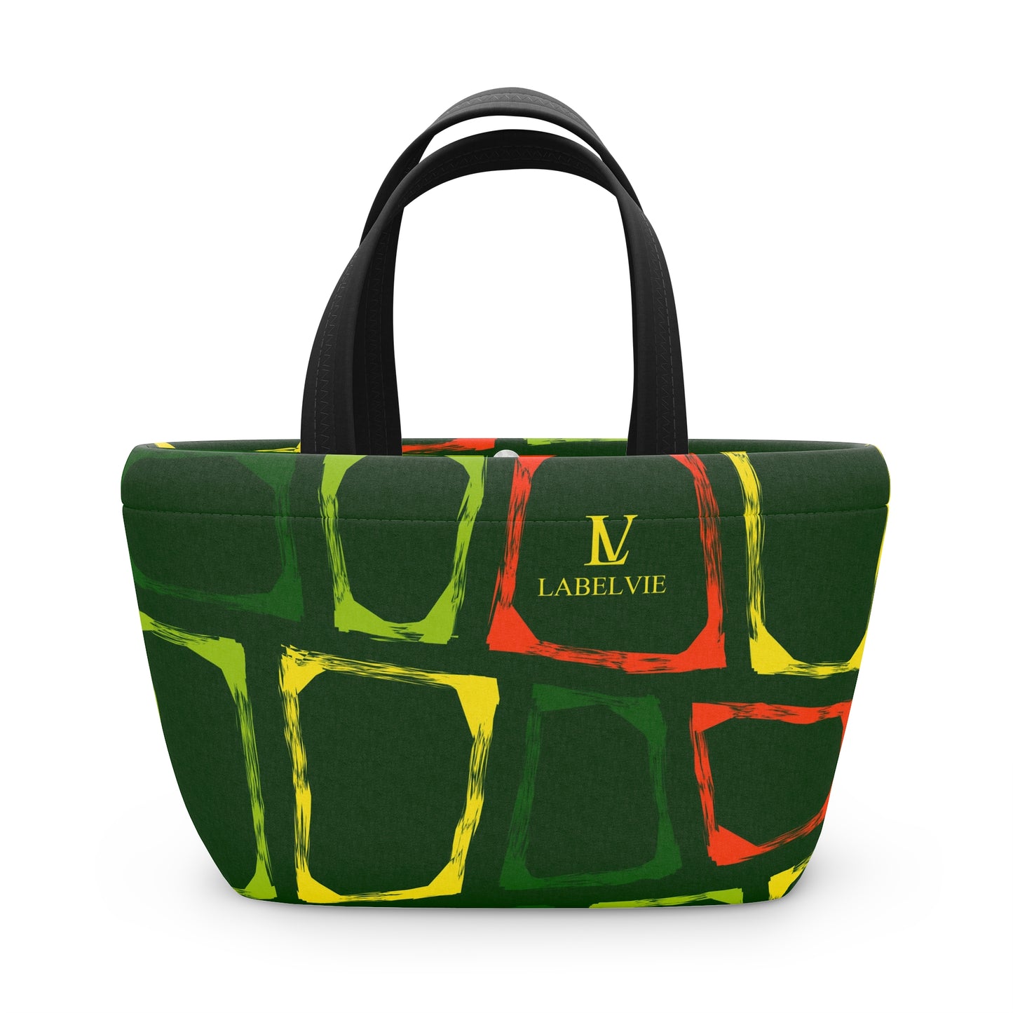 Colorful Picnic Lunch Bag, Eco-Friendly Cooler, Insulated Lunch Tote, Stylish Snack Carrier, Reusable Food Carrier