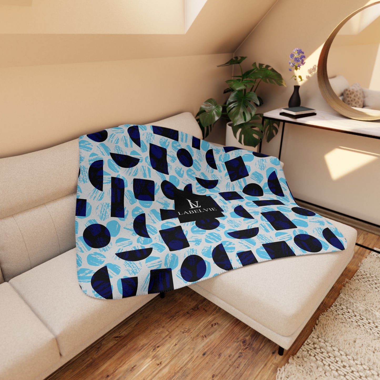 Cozy Tan Sherpa Blanket for Home Comfort, Soft Warm Throw, Perfect for Gifts, Winter, Relaxation, Snuggling, Home Décor