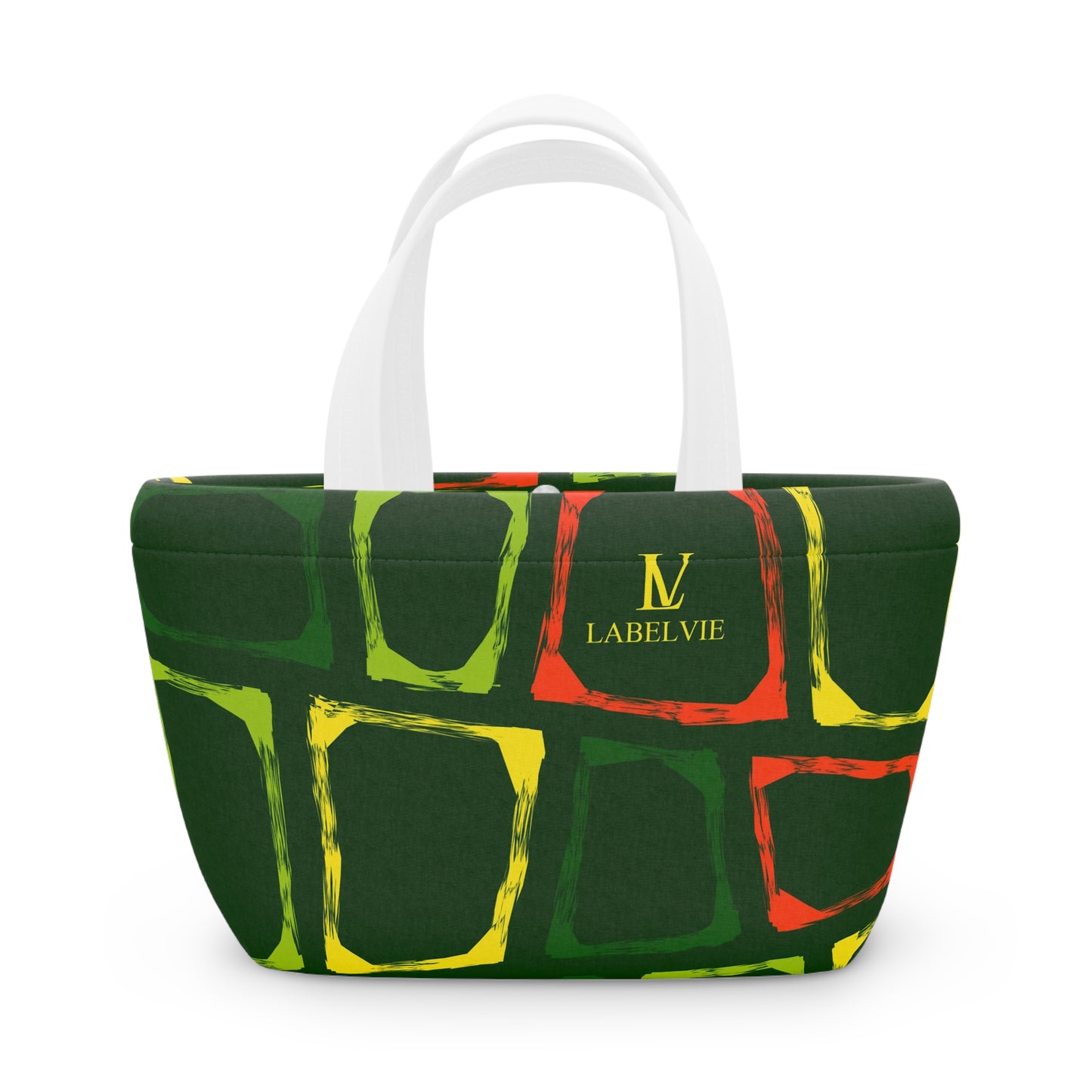 Colorful Picnic Lunch Bag, Eco-Friendly Cooler, Insulated Lunch Tote, Stylish Snack Carrier, Reusable Food Carrier