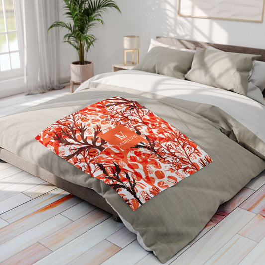 Cozy Floral Fleece Blanket - Warm Throw for Home, Couch, Bed Decor, Gift for Mother’s Day, Housewarming, Comfort, Camping