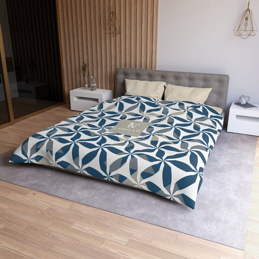 Elegant Microfiber Duvet Cover with Geometric Pattern, Bedding Essentials, Home Décor, Gift for Housewarming, Modern Bedroom