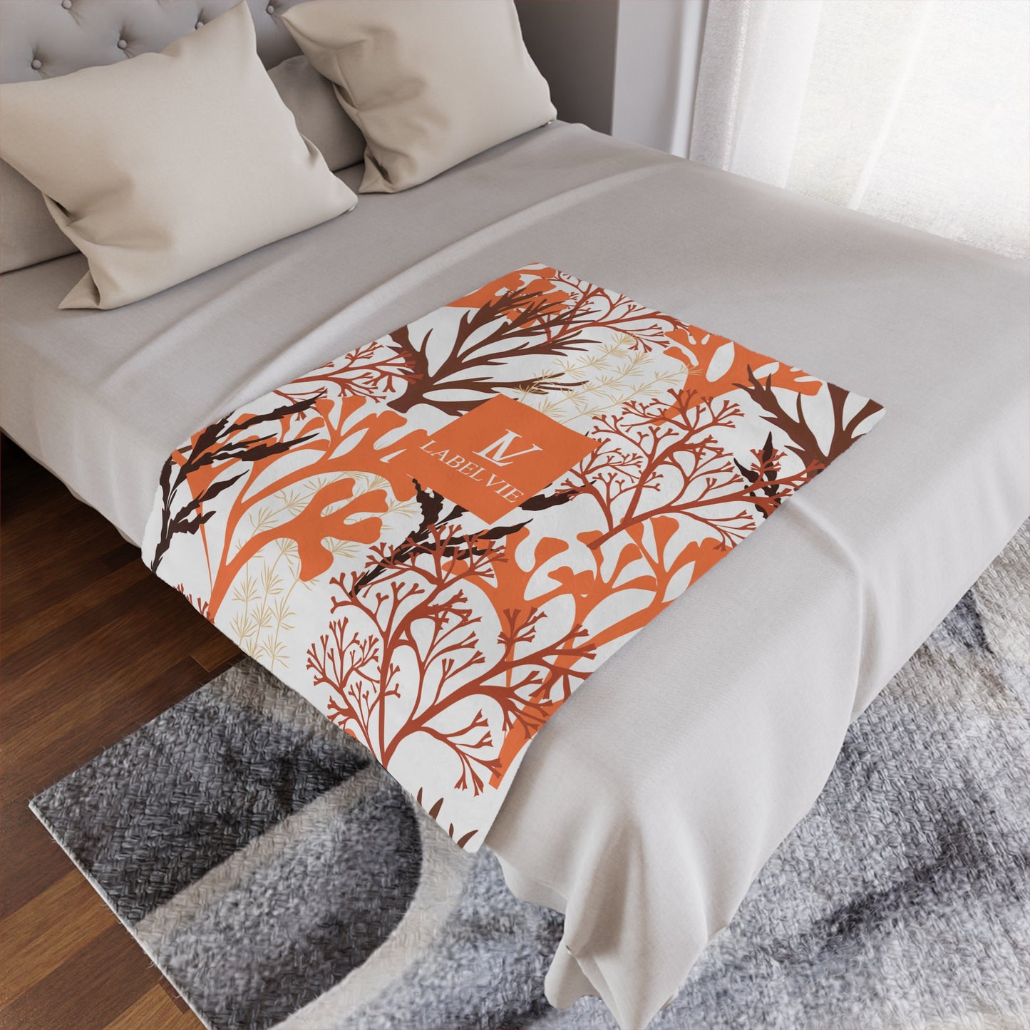 Cozy Coral Minky Blanket | Soft Throw for Warmth, Nursery Decor, Gift for Her, Fall Home Accent, Reversible Plush Blanket