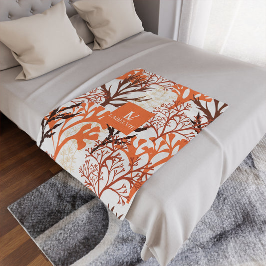 Cozy Coral Minky Blanket | Soft Throw for Warmth, Nursery Decor, Gift for Her, Fall Home Accent, Reversible Plush Blanket