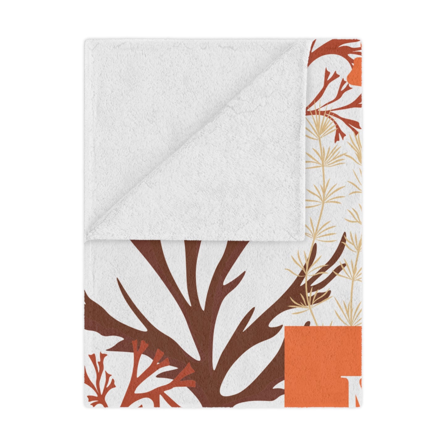 Cozy Coral Minky Blanket | Soft Throw for Warmth, Nursery Decor, Gift for Her, Fall Home Accent, Reversible Plush Blanket