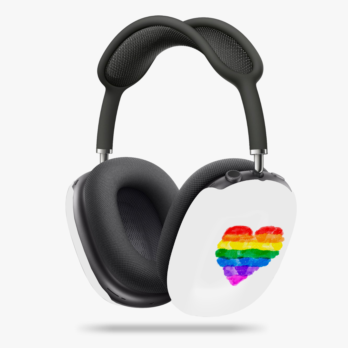 Pride Heart AirPod Max Cases, Colorful Rainbow Cases, LGBTQ+ Accessories, Gift for Pride Month, Cute AirPod Covers
