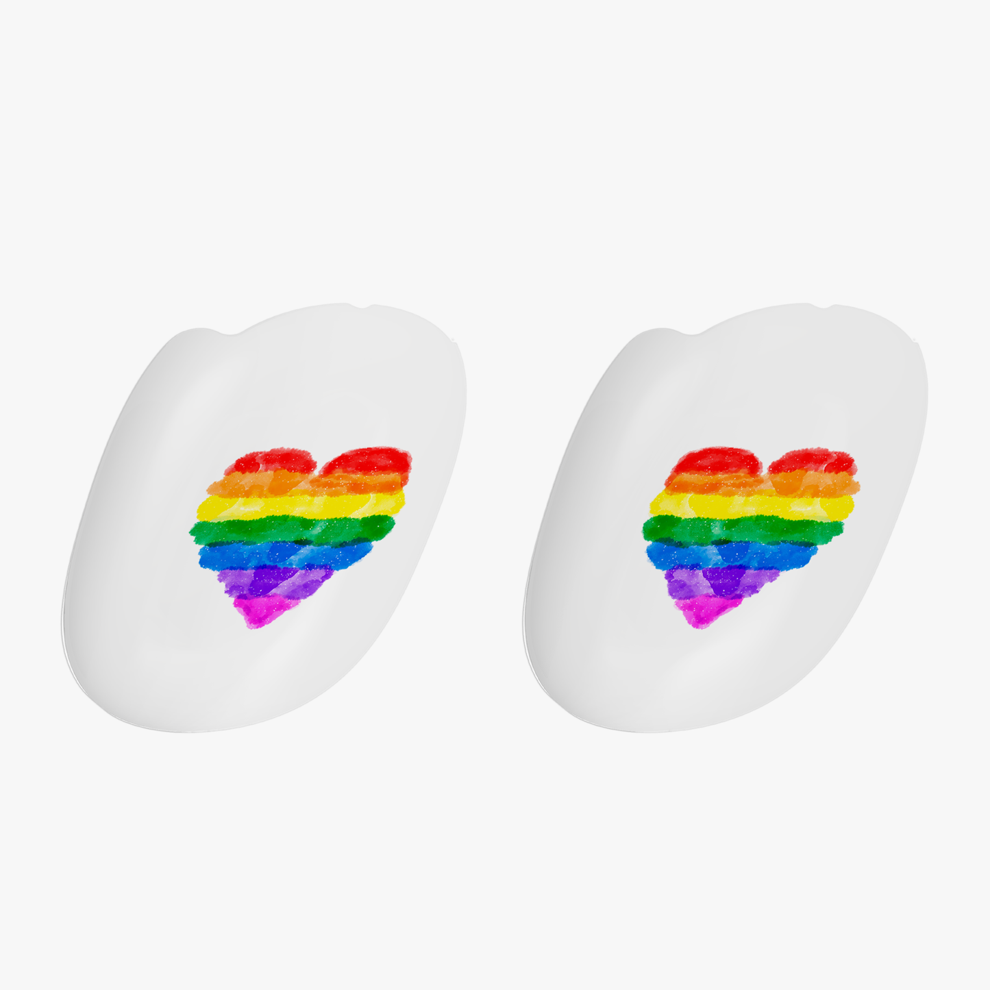 Pride Heart AirPod Max Cases, Colorful Rainbow Cases, LGBTQ+ Accessories, Gift for Pride Month, Cute AirPod Covers