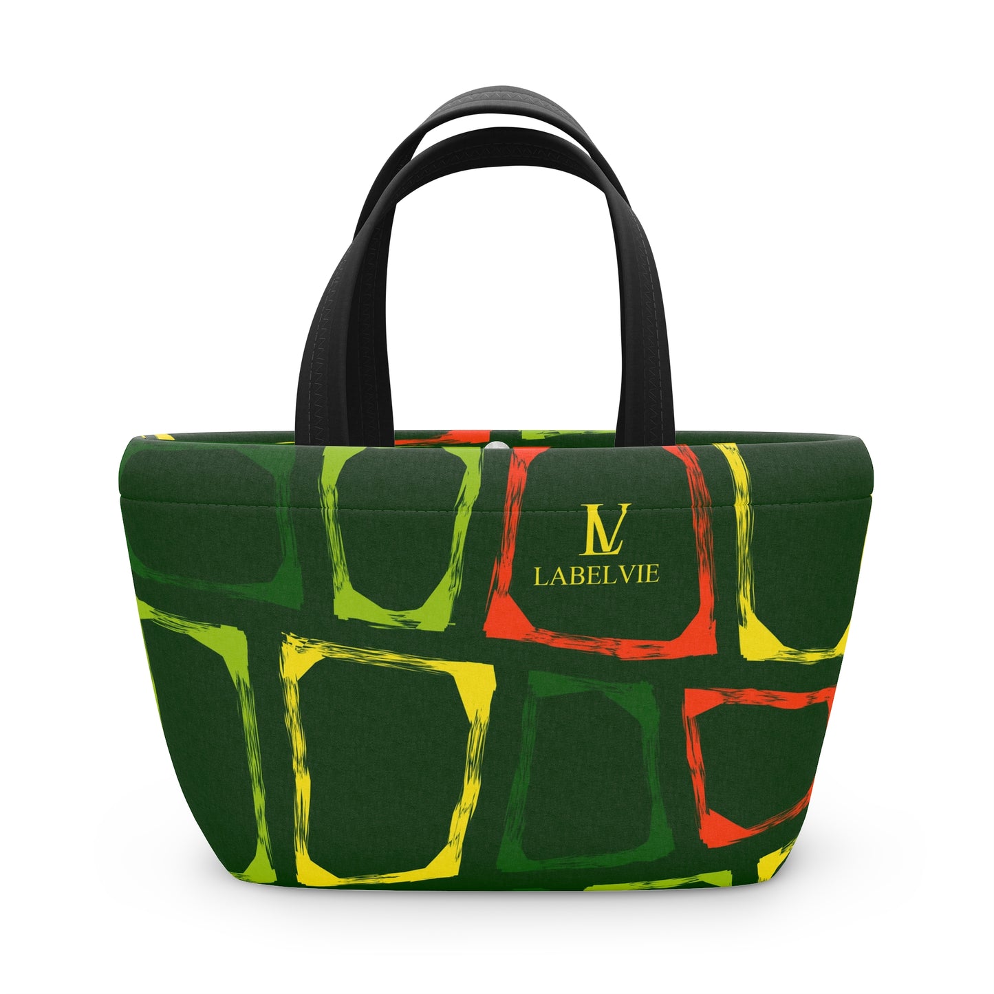 Colorful Picnic Lunch Bag, Eco-Friendly Cooler, Insulated Lunch Tote, Stylish Snack Carrier, Reusable Food Carrier