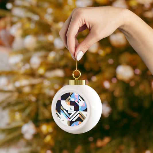 Decorative Christmas Ball Ornament, Unique Holiday Decoration, Personalized Tree Ornament, Festive Gift for Friends, Winter Wonderland Decor