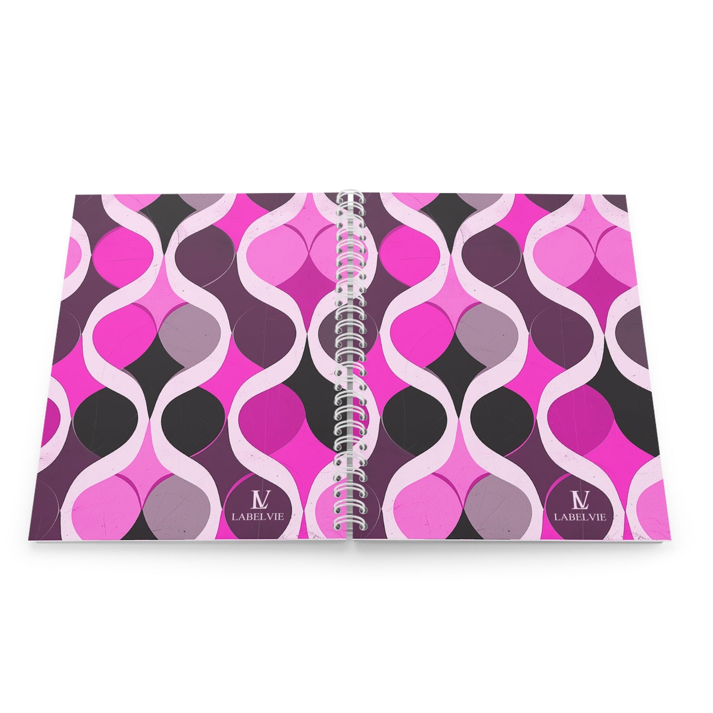 Chic Spiral Notebook with Vibrant Pink Patterns