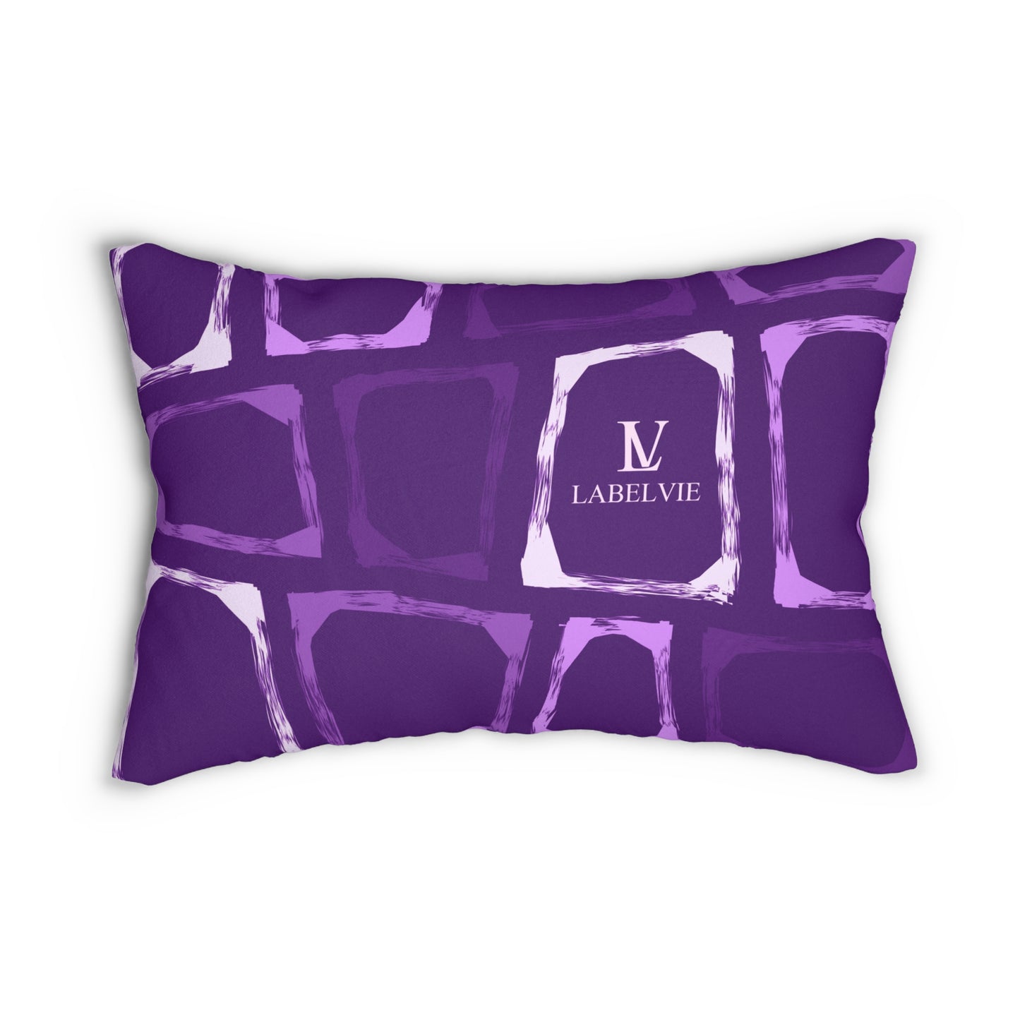 Decorative Lumbar Pillow, Cozy Home Accent, Gift for Housewarming, Modern Decor, Purple Abstract Design, Couch Cushion, Relaxation