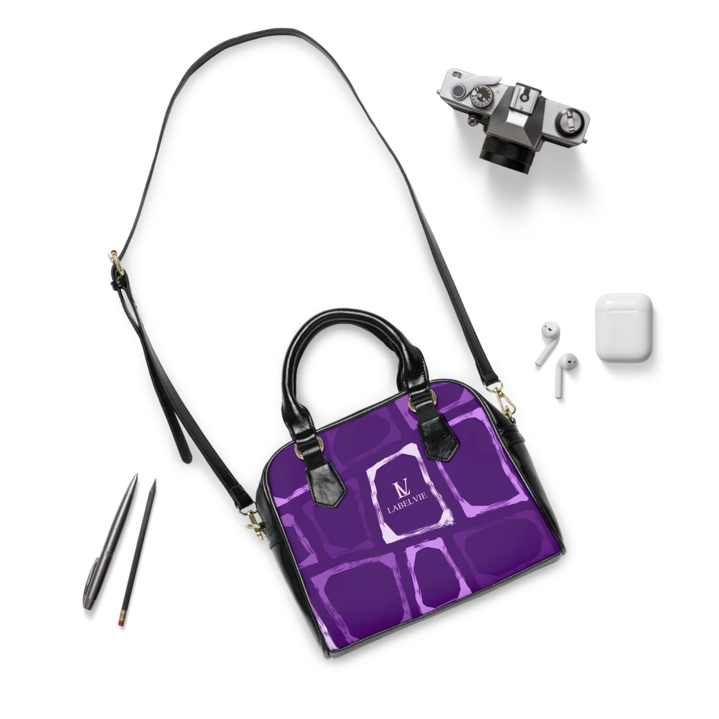 Chic Purple Shoulder Handbag, Stylish Tote, Everyday Purse, Trendy Accessory, Gift for Her, Fashion Handbag