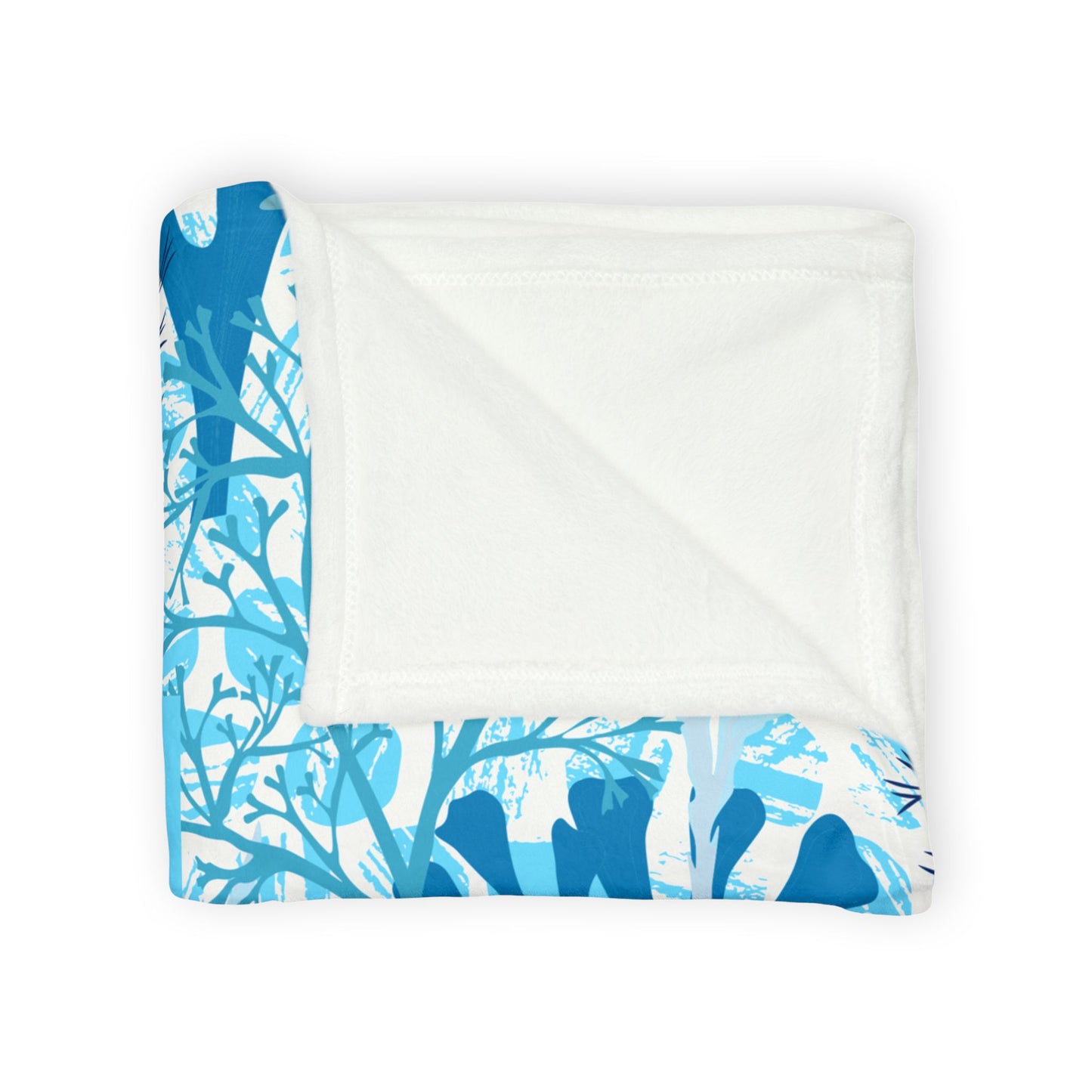 Ocean-Inspired Soft Polyester Blanket - Cozy Throw for Home Decor, Beach Days, Travel Companion, Gift for Him/Her