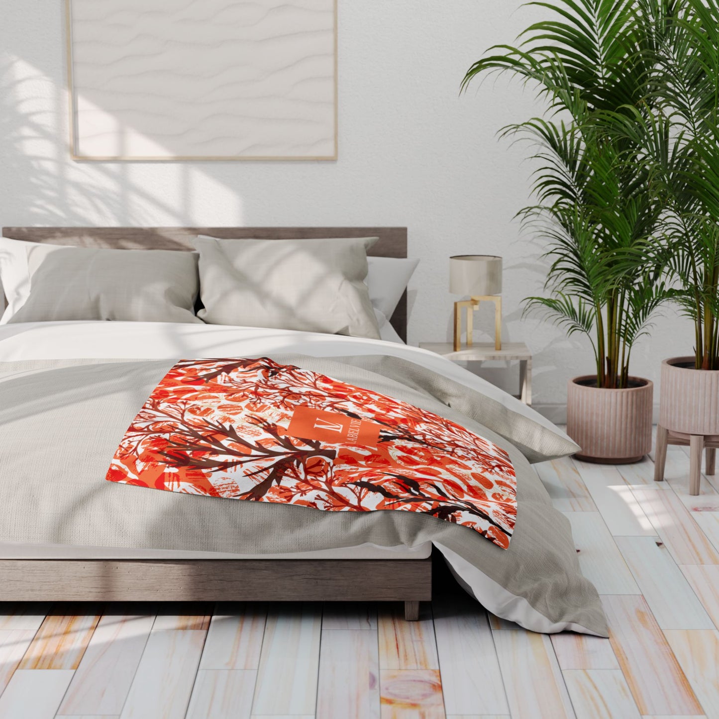 Cozy Floral Fleece Blanket - Warm Throw for Home, Couch, Bed Decor, Gift for Mother’s Day, Housewarming, Comfort, Camping