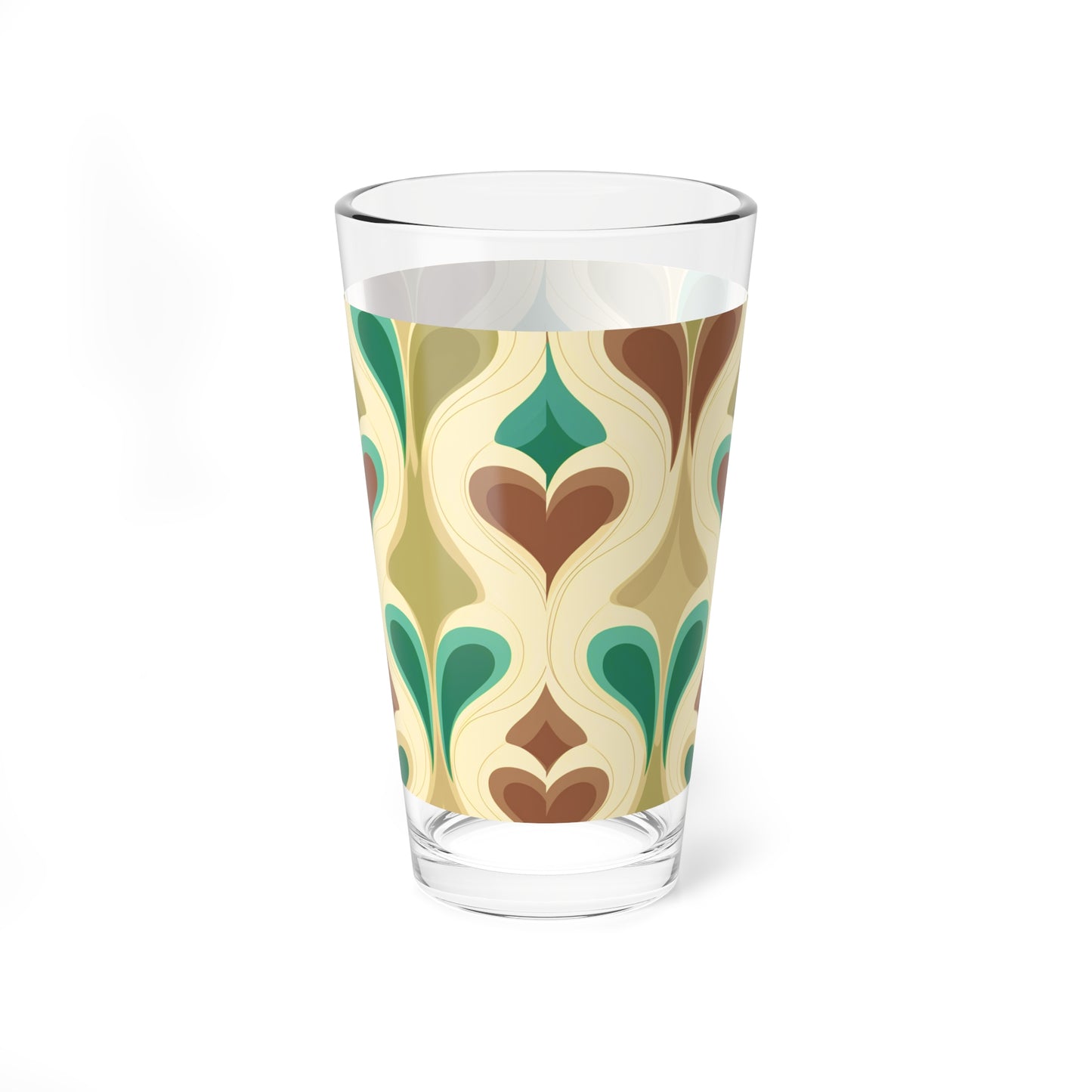 Retro Chic Mixing Glass, 16oz – Stylish Drinkware for Entertaining