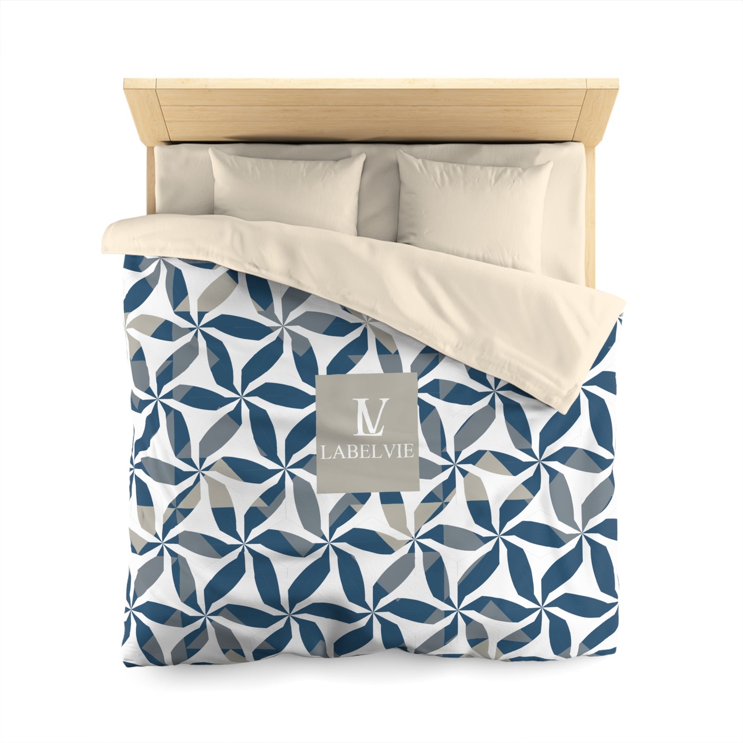 Elegant Microfiber Duvet Cover with Geometric Pattern, Bedding Essentials, Home Décor, Gift for Housewarming, Modern Bedroom