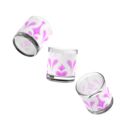 Stylish Pink Floral Rocks Glass - 10oz Cocktail Drinkware