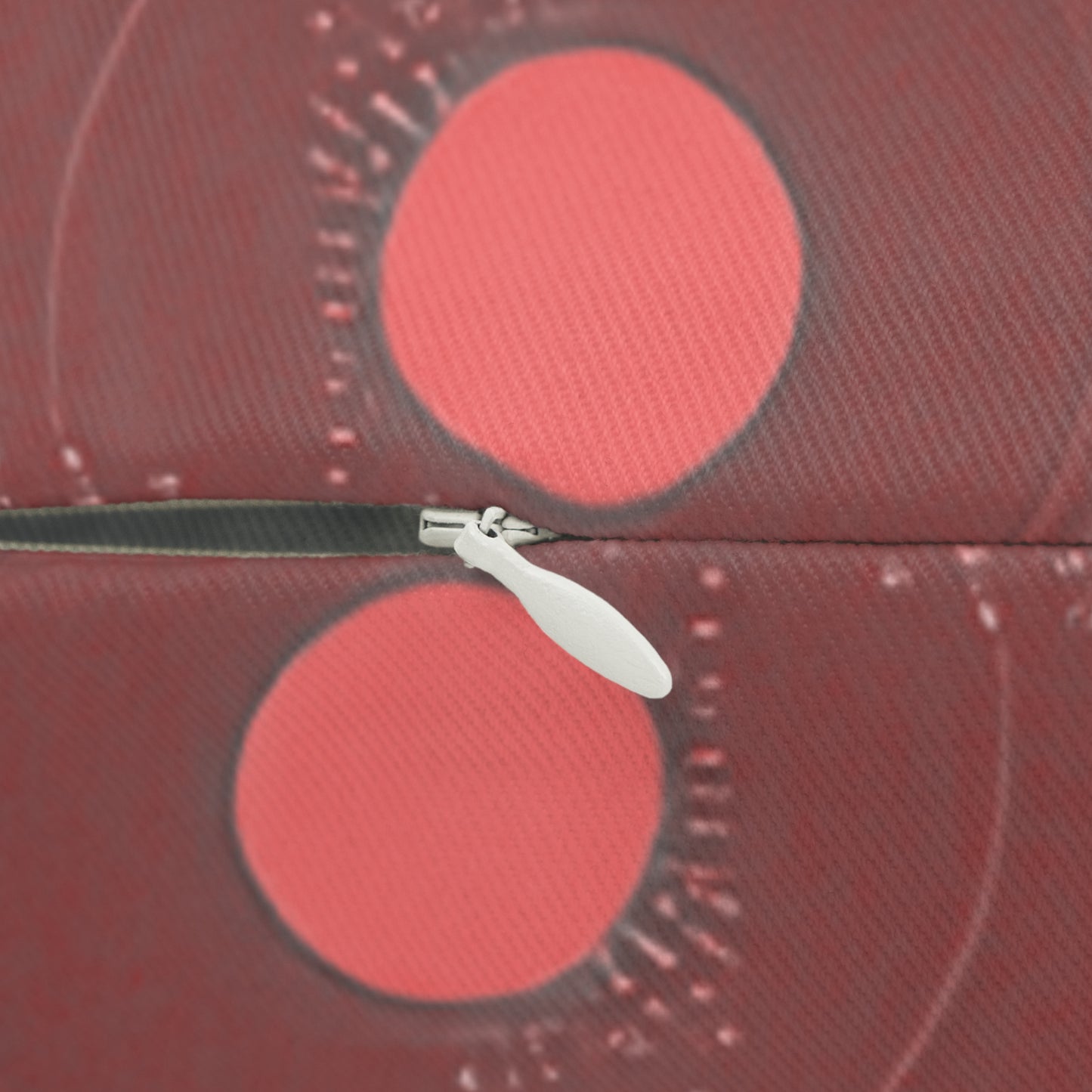 Mid-Century Floral Lumbar Pillow — Pink Retro Geometric Accent