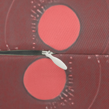 Mid-Century Floral Lumbar Pillow — Pink Retro Geometric Accent