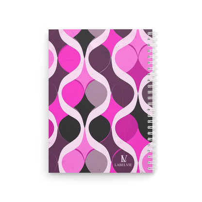 Chic Spiral Notebook with Vibrant Pink Patterns