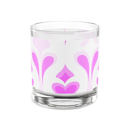 Stylish Pink Floral Rocks Glass - 10oz Cocktail Drinkware