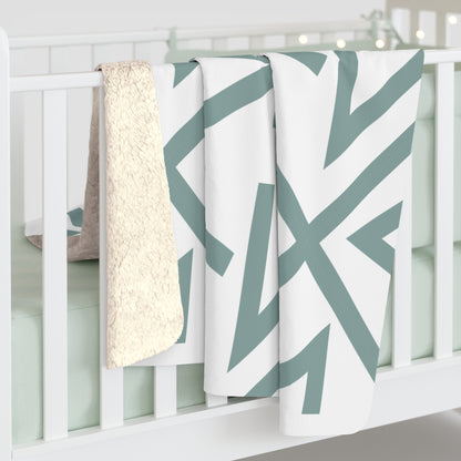 Cozy Modern Sherpa Fleece Blanket for Home, Stylish Decor, Comfort Gift, All-Season Use, Perfect for Relaxing & Cozy Nights