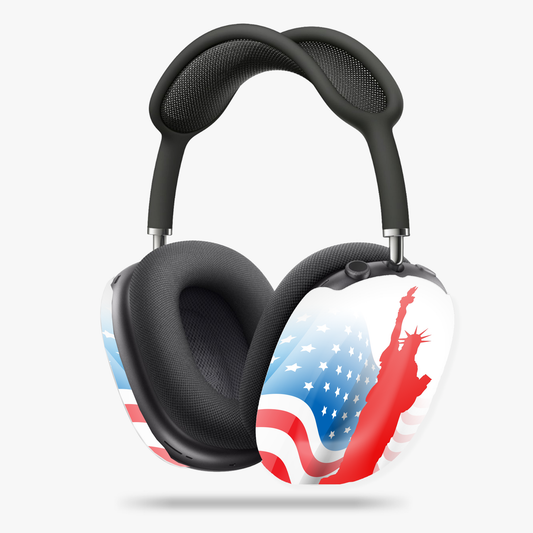 Patriotic AirPod Max Cases - American Flag & Statue of Liberty Design, Gift for Holidays, Unique Accessories for Music Lovers
