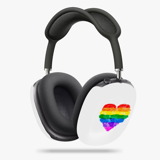 Pride Heart AirPod Max Cases, Colorful Rainbow Cases, LGBTQ+ Accessories, Gift for Pride Month, Cute AirPod Covers