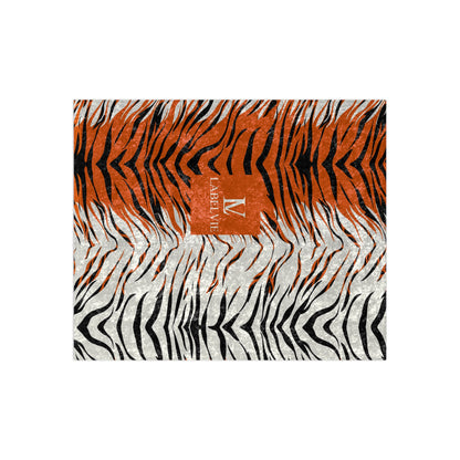 Stylish Tiger Print Crushed Velvet Blanket - Cozy Home Decor, Gift for Animal Lovers, Home Essentials, Bedroom Throw, Boho Blanket
