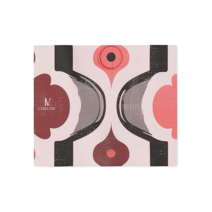 Retro Floral Throw Blanket — Pink Mid-Century Pattern Sweatshirt Blanket