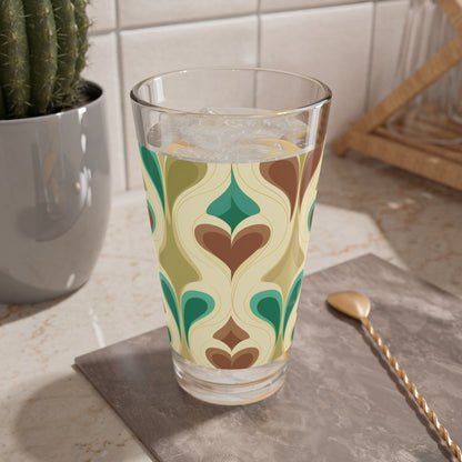 Retro Chic Mixing Glass, 16oz – Stylish Drinkware for Entertaining