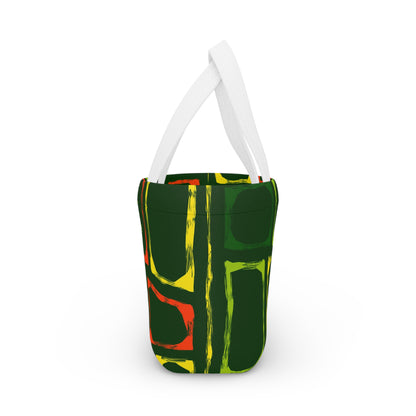 Colorful Picnic Lunch Bag, Eco-Friendly Cooler, Insulated Lunch Tote, Stylish Snack Carrier, Reusable Food Carrier