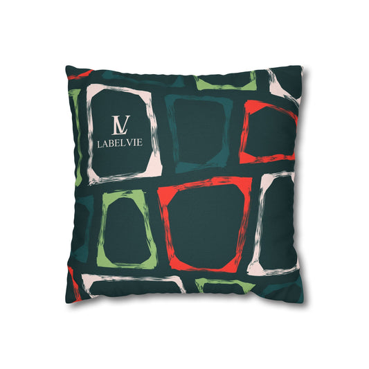 Colorful Geometric Pattern Pillowcase - Ideal for Home Decor, Modern Living Rooms, Cozy Bedrooms, Housewarming Gifts, Boho Style
