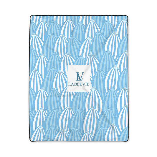 Cozy Blue Polyester Blanket - Soft Throw for Home, Beach Days, Gifting, Summer Nights, Stylish Decor
