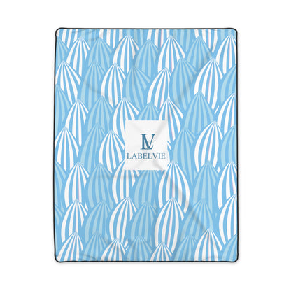 Cozy Blue Polyester Blanket - Soft Throw for Home, Beach Days, Gifting, Summer Nights, Stylish Decor