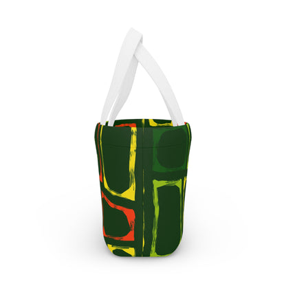 Colorful Picnic Lunch Bag, Eco-Friendly Cooler, Insulated Lunch Tote, Stylish Snack Carrier, Reusable Food Carrier