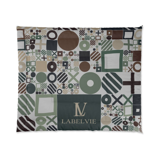 Modern Geometric Comforter, Cozy Bedspread for Home Decor, Stylish Bedding, Perfect Gift for Housewarming, Bedroom Makeover, Seasonal Style