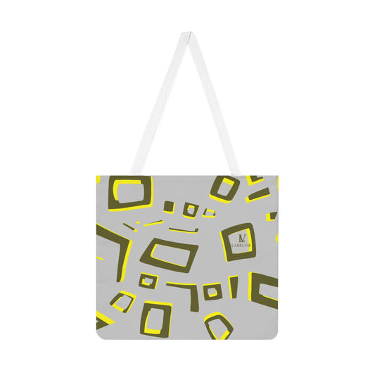 Chic Geometric Shoulder Tote Bag, Modern Canvas Shopper, Everyday Reusable Bag, Stylish Travel Tote, Unique Gift for Her